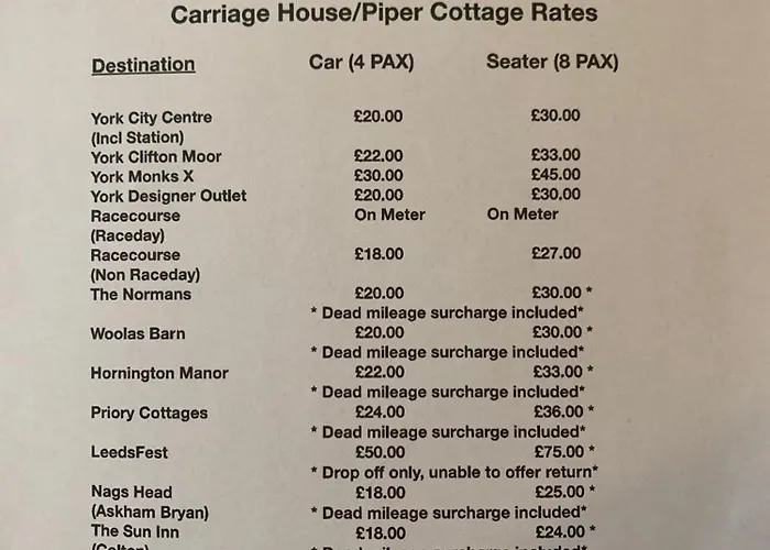 アパート One, The Carriage House, ヨーク